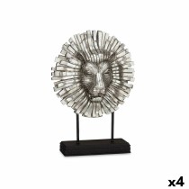 Deko-Figur Gift Decor QS98621-1 QS98621-1 Silberfarben Silber Löwe 28 x 38,5 x 11,5 cm (4 Stück)