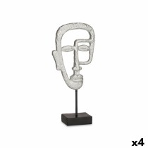 Decorative Figure Gift Decor YZ211912-3 YZ211912-3 Silver Face 19,5 x 38 x 10,5 cm (4 Units)