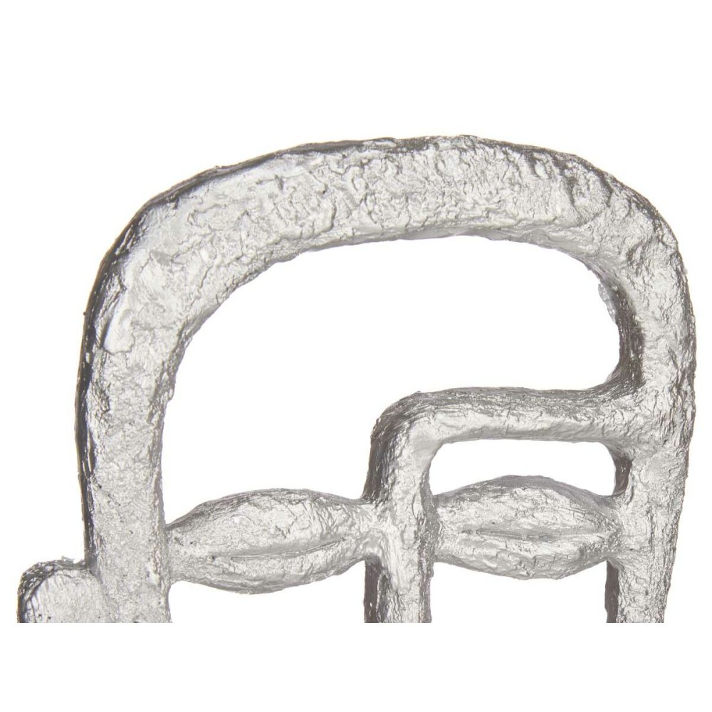 Decorative Figure Gift Decor YZ211912-3 YZ211912-3 Silver Face 19,5 x 38 x 10,5 cm (4 Units)