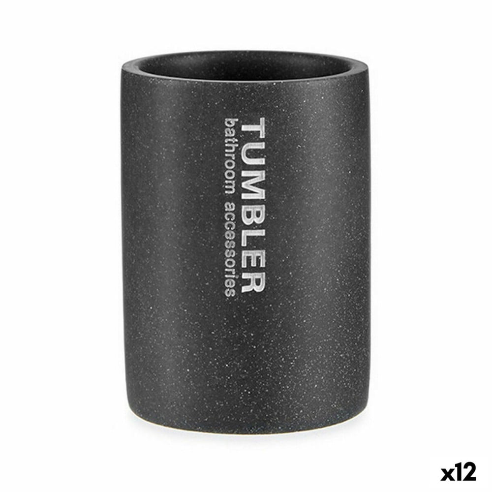Support pour brosses à dents Berilo 77935 Tumbler Gris Résine 7,5 x 10,2 x 7,5 cm (12 Unités)