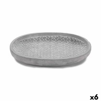 Flower Pot Dish Ibergarden 190060-2 190060-2 Grey Cement With relief 28 x 4 x 23 cm (6 Units)