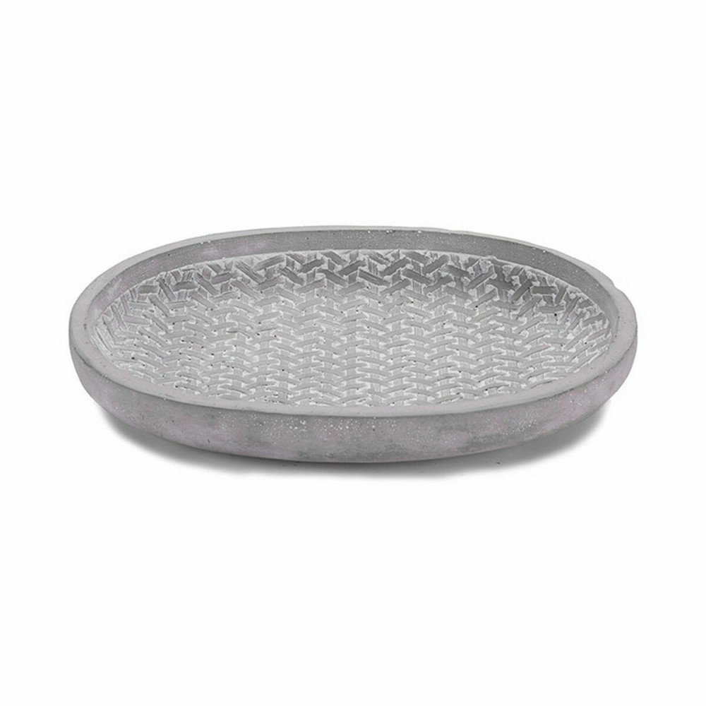 Flower Pot Dish Ibergarden 190060-2 190060-2 Grey Cement With relief 28 x 4 x 23 cm (6 Units)