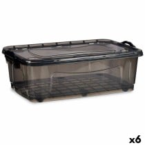 Storage Box with Wheels Kipit TP483-2 TP483-2 Anthracite Plastic 30 L 40 x 20,5 x 63 cm (6 Units)
