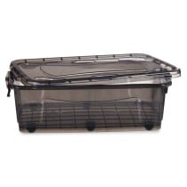 Storage Box with Wheels Kipit TP483-2 TP483-2 Anthracite Plastic 30 L 40 x 20,5 x 63 cm (6 Units)