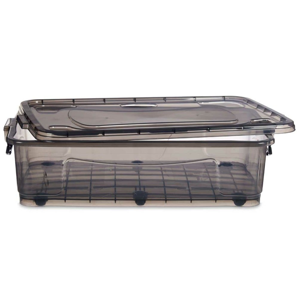 Storage Box with Wheels Kipit TP484-2 TP484-2 Anthracite Plastic 40 L 46,5 x 20 x 72,5 cm (6 Units)