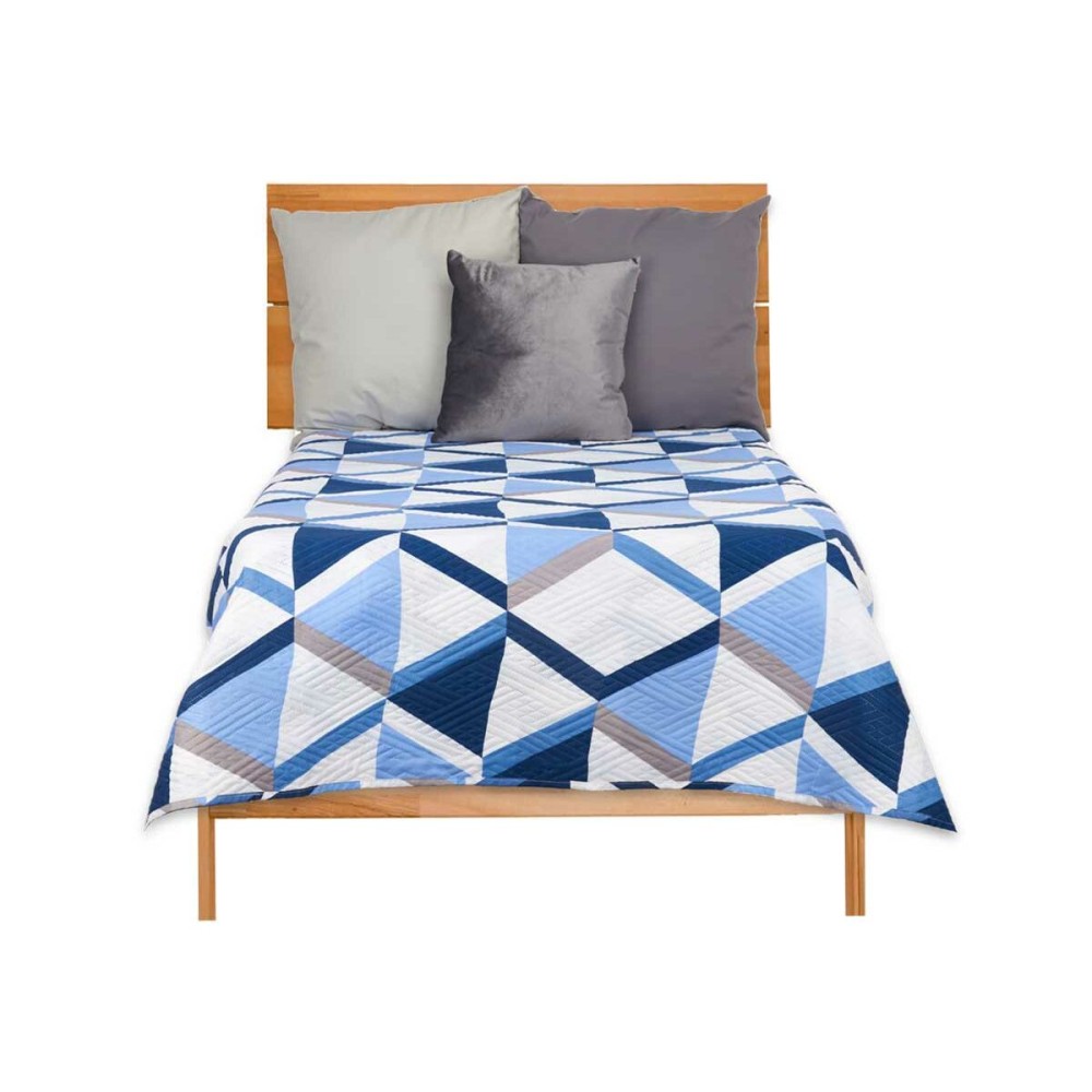 Reversible Bedspread Gift Decor 3520 3520 Blue White 180 x 260 cm 260 x 0,3 x 180 cm (6 Units)