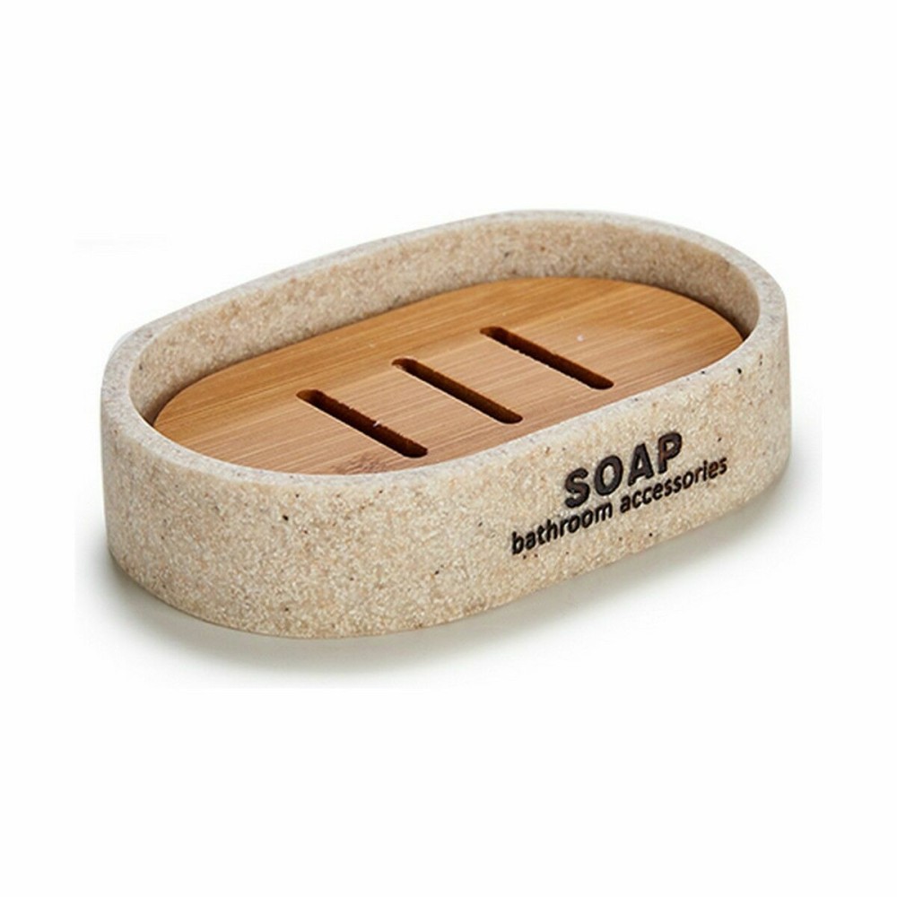 Soap dish Berilo B5598-4 B5598-4 Beige Resin 8 x 2,5 x 12,5 cm 12,5 x 2,5 x 8,5 cm (12 Units)