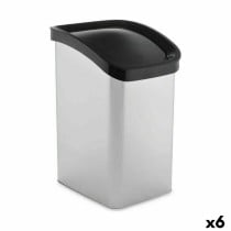 Papierkorb Berilo D093-1 D093-1 Silberfarben Kunststoff 23 L Neigung (6 Stück)