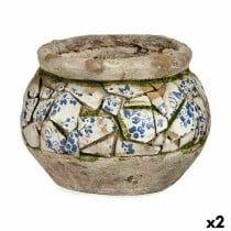 Dekorative Gartenfigur Ibergarden ZD19021 ZD19021 Polyesterharz Vase 28 x 19,5 x 28 cm (2 Stück)