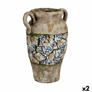 Figure décorative de jardin Ibergarden ZD19007 ZD19007 Polyrésine Vase 21 x 34,5 x 28 cm (2 Unités)