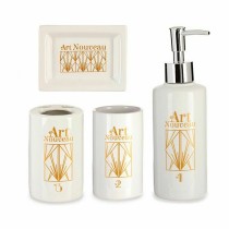 Bath Set Berilo DW20800-D DW20800-D White Golden Ceramic (12 Units)