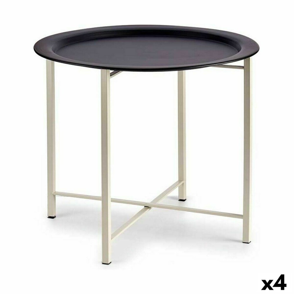 Side table Gift Decor JY19185SBW JY19185SBW White Black 52 x 44 x 52 cm (4 Units)