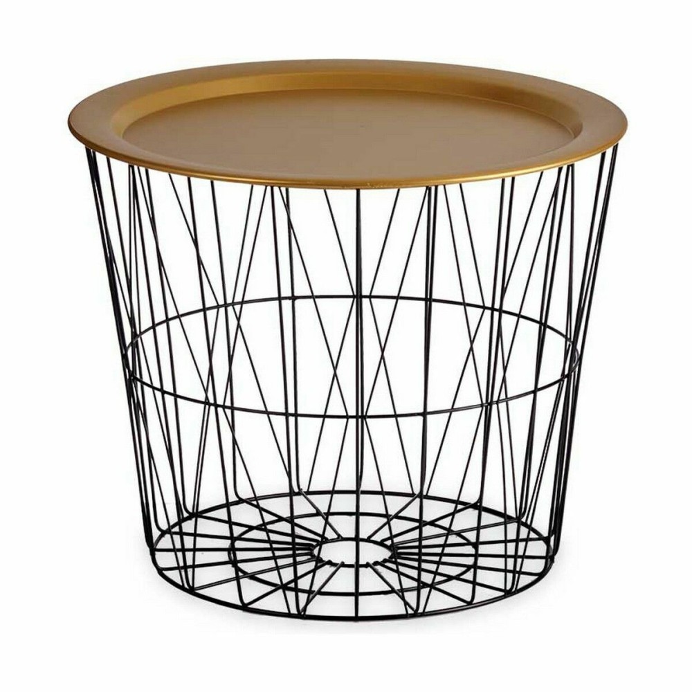 Table d'appoint Gift Decor JY21093M JY21093M Noir Doré 52 x 40 x 52 cm (4 Unités)
