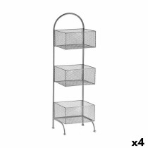 Regal Gift Decor B2606 B2606 Silberfarben Silber Metall 20 x 99 x 32,5 cm (4 Stück)