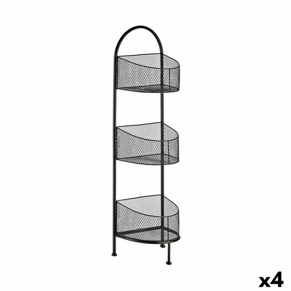 Étagère Gift Decor B2607 B2607 Noir Métal 21,2 x 97 x 28,5 cm (4 Unités)