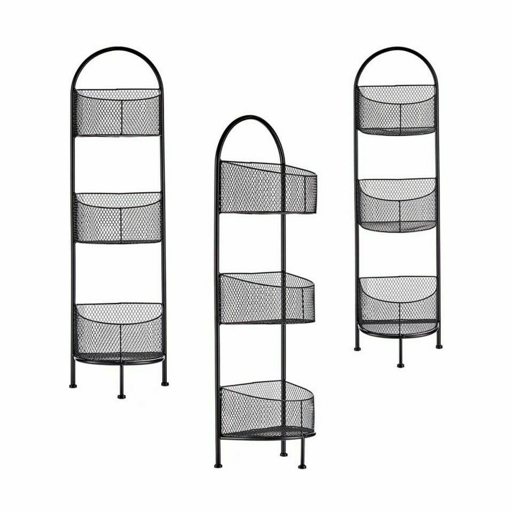 Shelves Gift Decor B2607 B2607 Black Metal 21,2 x 97 x 28,5 cm (4 Units)