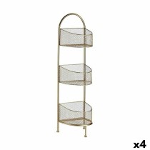 Shelves Gift Decor B2607 B2607 Golden Metal 21,2 x 97 x 28,5 cm (4 Units)
