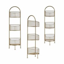 Shelves Gift Decor B2607 B2607 Golden Metal 21,2 x 97 x 28,5 cm (4 Units)