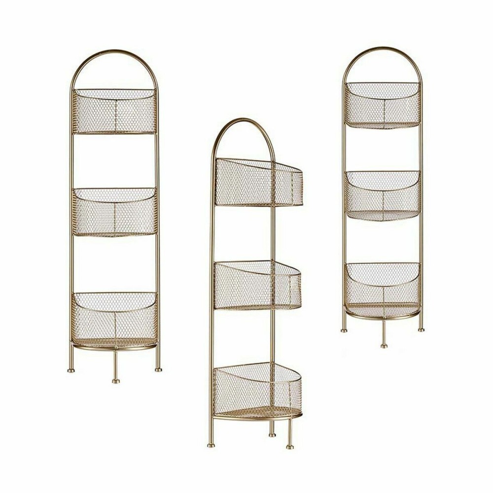 Shelves Gift Decor B2607 B2607 Golden Metal 21,2 x 97 x 28,5 cm (4 Units)