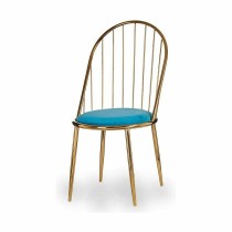 Chair Gift Decor 036 C 036 C Blue Golden Polyester Iron 48 x 95,5 x 48 cm Bars (2 Units)
