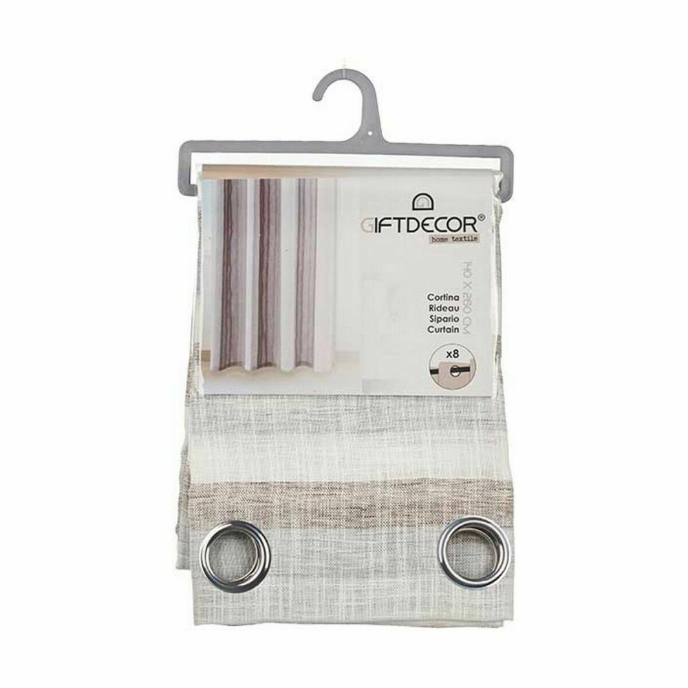 Curtain Gift Decor SLB8599-4 SLB8599-4 Dark grey 140 x 0,1 x 260 cm Stripes