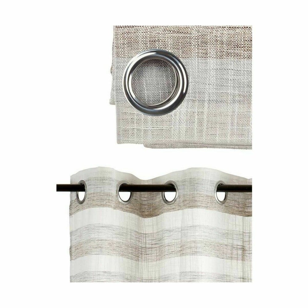 Rideau Gift Decor SLB8599-4 SLB8599-4 Gris foncé 140 x 0,1 x 260 cm Rayures