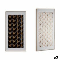Canvas Gift Decor 77570 77570 Geometric 61,5 x 3 x 121,5 cm (2 Units)