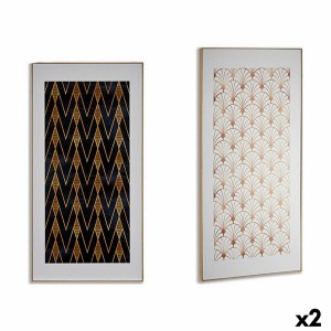 Leinwand Gift Decor 77570 77570 Geometrisch 61,5 x 3 x 121,5 cm (2 Stück)