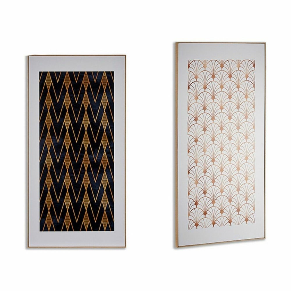 Leinwand Gift Decor 77570 77570 Geometrisch 61,5 x 3 x 121,5 cm (2 Stück)