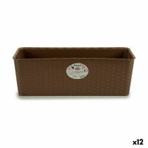 Jardinière Stefanplast 73502 73502 Marron Plastique 18 x 16 x 48,5 cm 49 x 16 x 18 cm (12 Unités)
