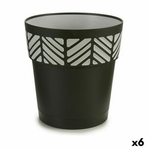 Pot auto-arrosant Stefanplast 94553 Orfeo Anthracite Plastique 25 x 25 x 25 cm (6 Unités)