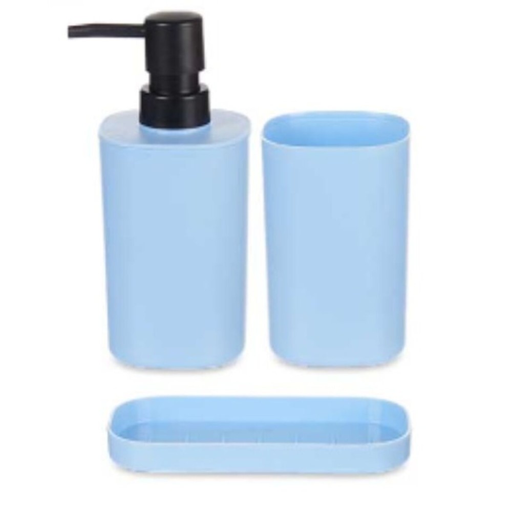 Bath Set Berilo B8108-S3-BLUE B8108-S3-BLUE Blue Black polypropylene (12 Units)