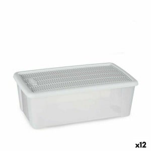 Aufbewahrungsbox mit Deckel Stefanplast 30833 Elegance Weiß Kunststoff 5 L (12 Stück)