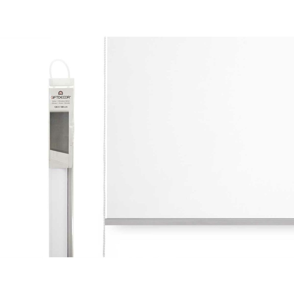 Store à enrouleur Gift Decor 29100263 29100263 Blanc Tissu Plastique 120 x 180 cm