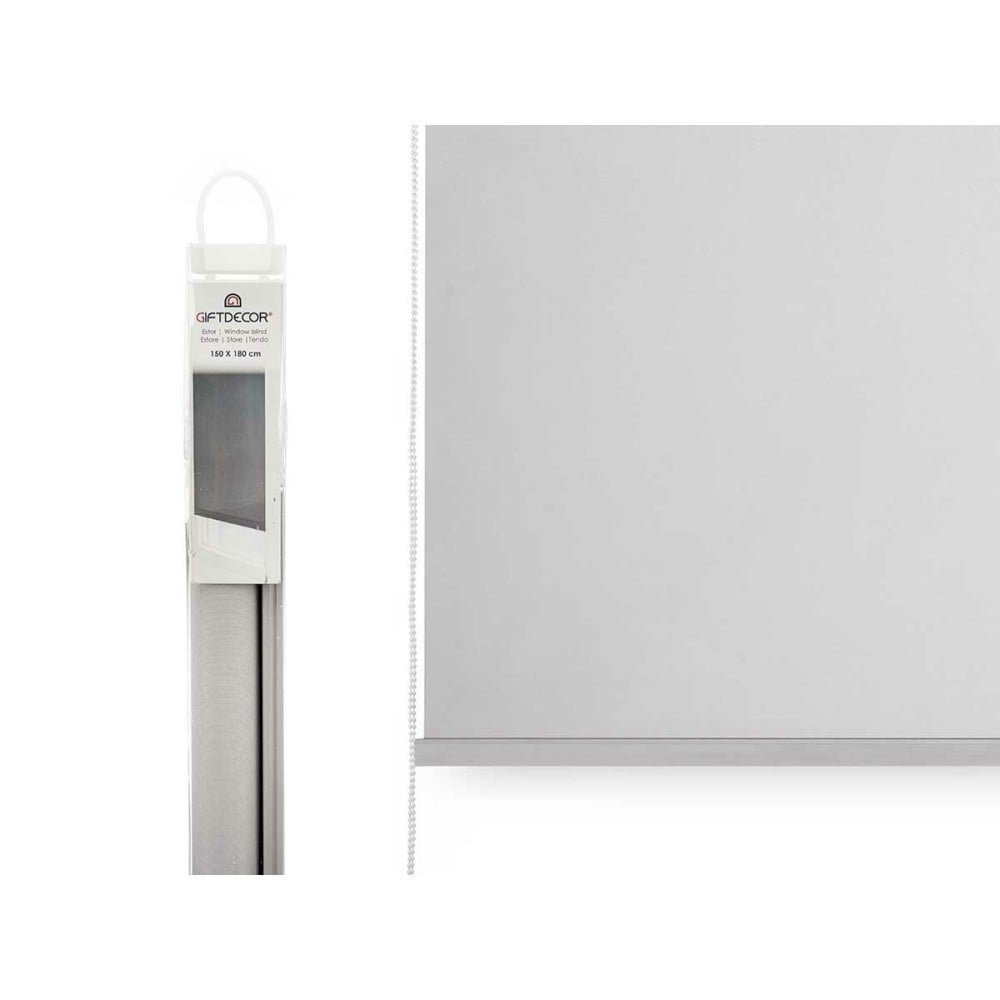 Store à enrouleur Gift Decor 29100267 29100267 Gris Tissu Plastique 150 x 180 cm
