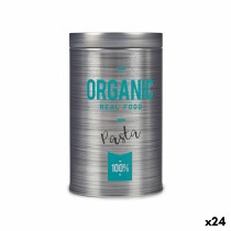 Boîte en métal Kinvara 570/386002E Organic Gris Fer blanc 10,4 x 18,2 x 10,4 cm Pâtes (24 Unités)