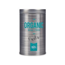 Boîte en métal Kinvara 570/386002E Organic Gris Fer blanc 10,4 x 18,2 x 10,4 cm Pâtes (24 Unités)