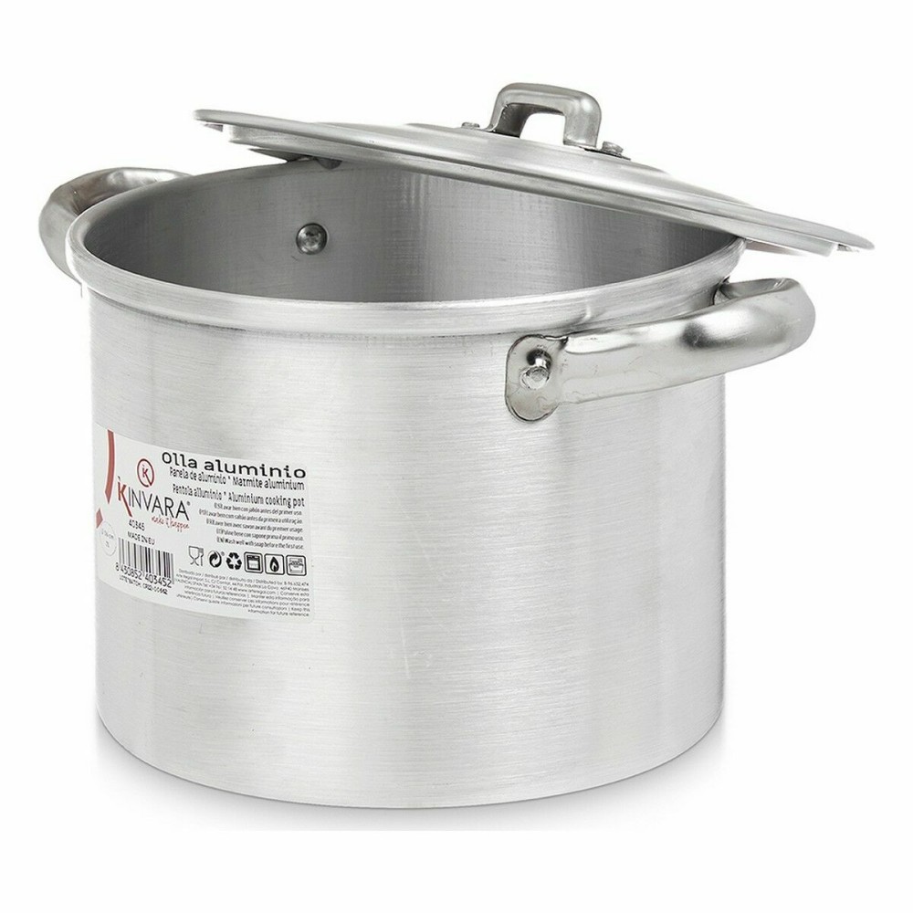 Casserole with Lid Kinvara 100031 100031 Silver Aluminium 23,5 x 15 x 18 cm (6 Units)