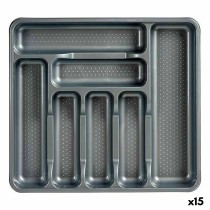 Range-couverts Kinvara 041188 041188 Gris Plastique 39 x 5 x 42,5 cm 42,5 x 5 x 39 cm (15 Unités)