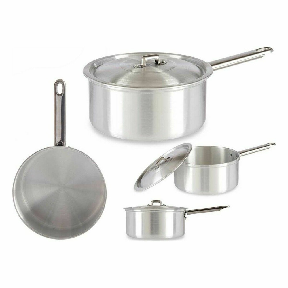 Casserole avec couvercle Kinvara 100020 100020 Argenté Aluminium 2 L 20 x 12 x 35,5 cm 35,5 x 12 x 20 cm (10 Unités)