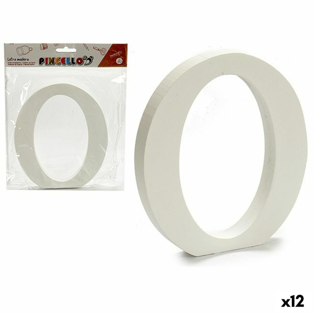 Lettre Pincello 1711015 O Blanc Bois 1,8 x 21 x 17 cm (12 Unités)