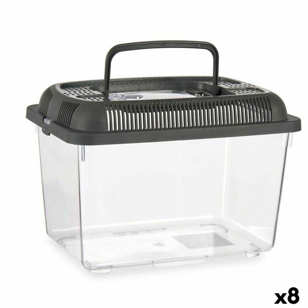 Bocal à poisson Mascow 87865 87865 Gris Plastique 7 L 20 x 20 x 30 cm Avec poignée Grand (8 Unités)