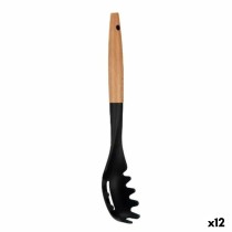 Spaghettilöffel Kinvara KT190072-6 PBT KT190072-6 PBT Schwarz natürlich Holz Kunststoff 6 x 33,5 x 6 cm 6 x 33,5 cm (12 Stück)