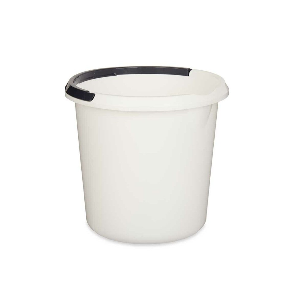 Eimer mit Henkel 1310-W 1310-W Weiß Anthrazit 10 L 30 x 28,5 x 30 cm (18 Stück)