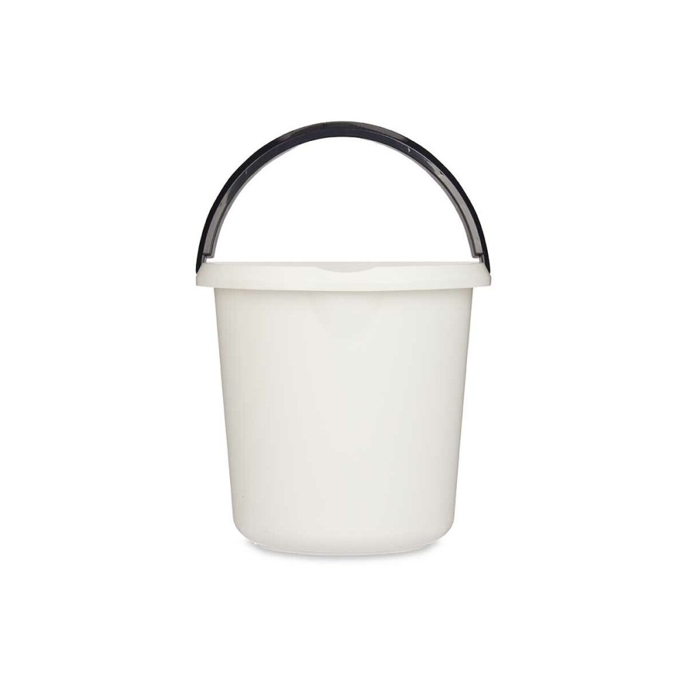 Eimer mit Henkel 1310-W 1310-W Weiß Anthrazit 10 L 30 x 28,5 x 30 cm (18 Stück)