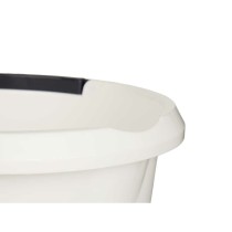 Bucket with Handle 1310-W 1310-W White Anthracite 10 L 30 x 28,5 x 30 cm (18 Units)