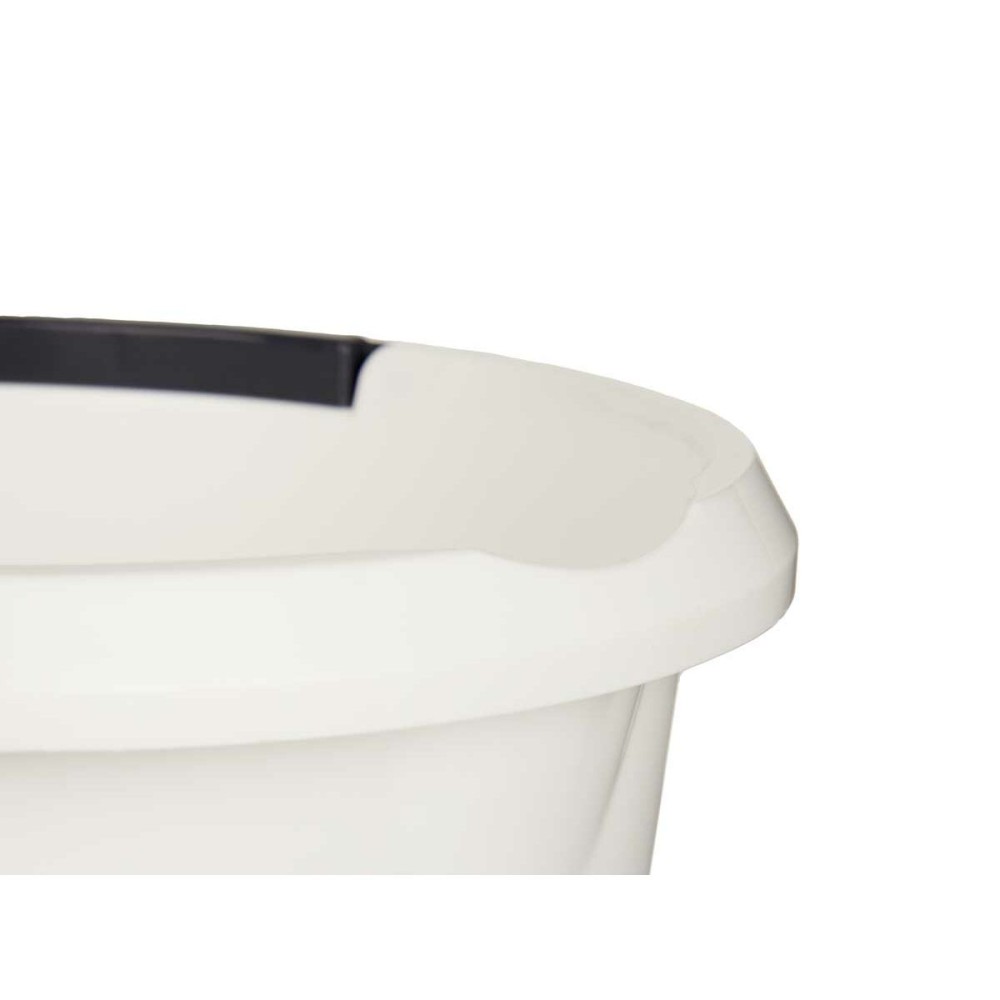 Eimer mit Henkel 1310-W 1310-W Weiß Anthrazit 10 L 30 x 28,5 x 30 cm (18 Stück)