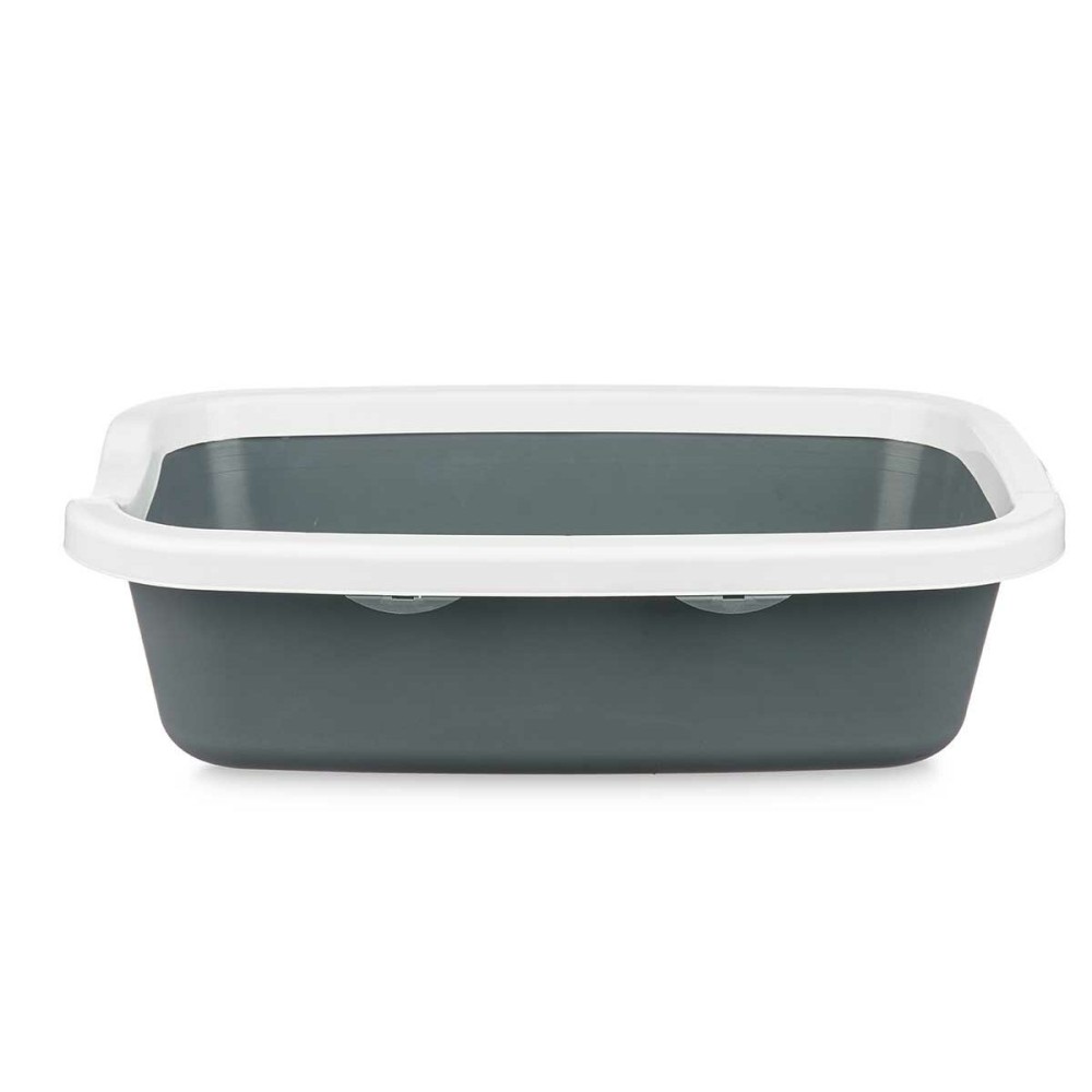 Bac à litière pour chats Mascow 87954 87954 Blanc Anthracite Plastique 25 x 11 x 2 cm 0,38 x 16 x 58,5 cm (11 Unités)