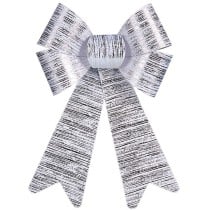 Schleife Krist+ HJ1-12006 HJ1-12006 Silberfarben 16 x 24 x 4 cm Weihnachtsschmuck (12 Stück)