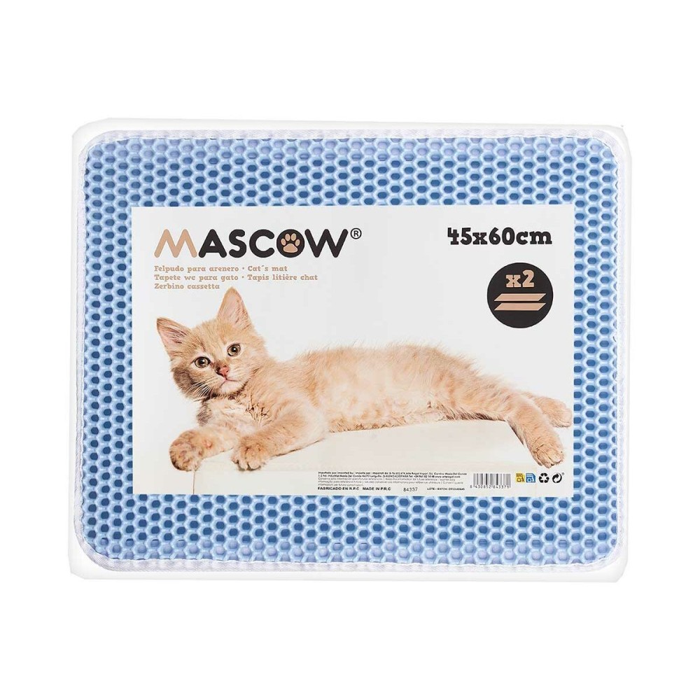 Cat Litter Tray Mat Mascow 243 243 Blue 60 x 45 x 1,5 cm (12 Units)